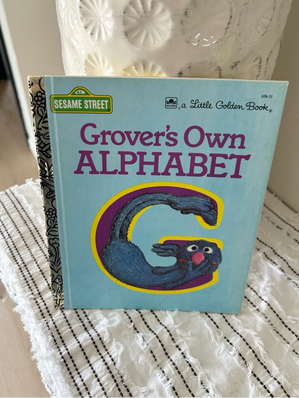 Vintage 1978 Little Golden Book Sesame Street Grover's Own Alphabet